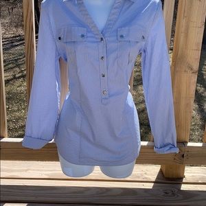 Andrea Jovine collard partial buttoned down shirt